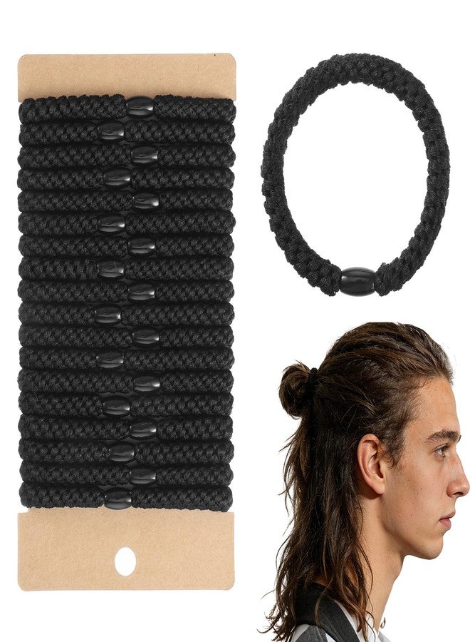 cobee 18Pcs Men's Hair Ties, Braided Elastic Hair Ties, Hairs Tie for Men Hold Ponytail Holders, No Slip Rubber Bands for Hairing Men, Women, Long Hairs - Image 1